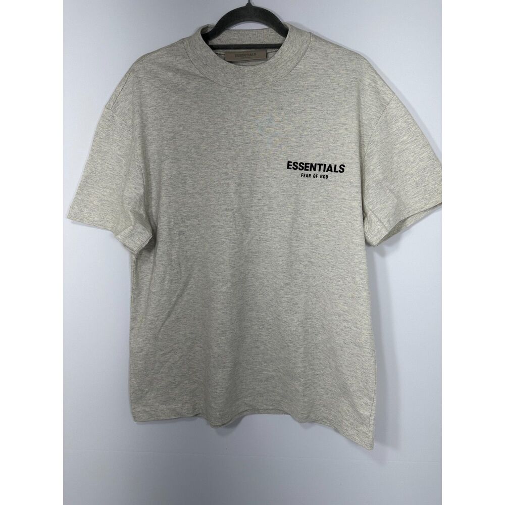 Fear of God Essentials Men’s XS Light Oatmeal Logo T-Shirt NWT